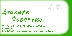 levente vitarius business card