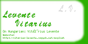 levente vitarius business card
